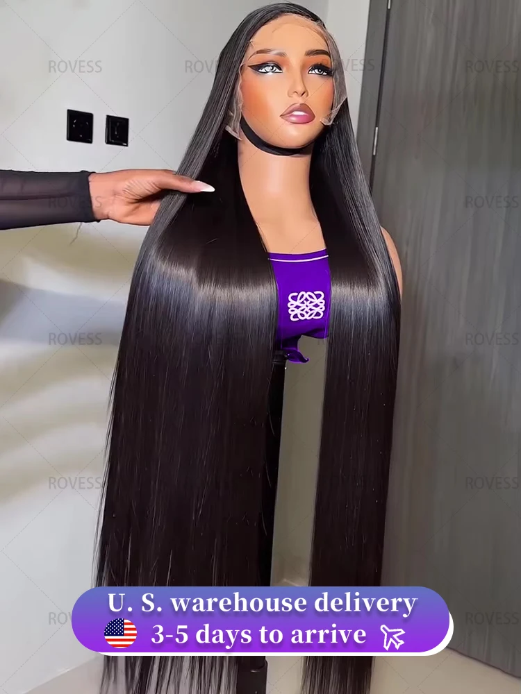 

220 Density Bone Straight 30 40 Inches Brazilian 13x4 HD Transparent Lace Front Human Hair Wigs 13x6 Lace Frontal Wig For Women