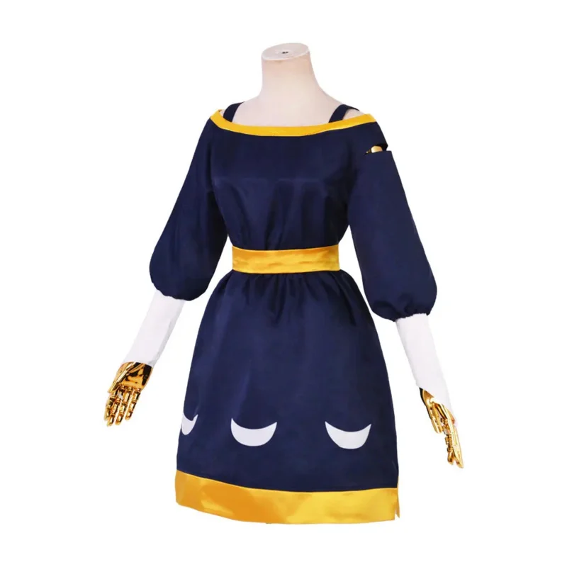 

qq38Anime Movies Owl House Cosplay Costume Kids Blue Long Sleeved Dress Adult Girl Children Kawaii Carnival Birthday Party Suit