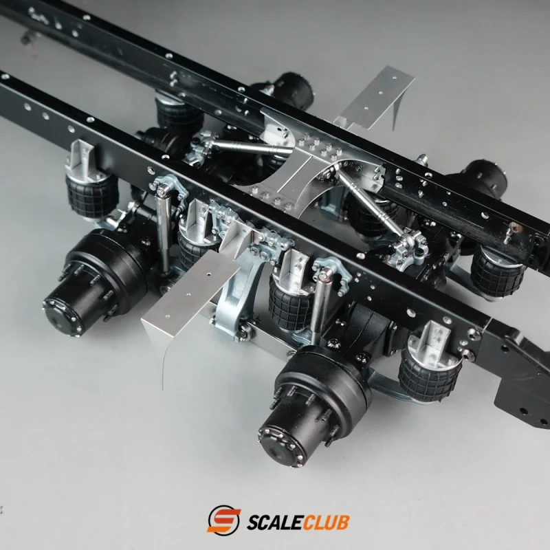 Scaleclub1/14 Truck Single Bracket 8 Airbag Rear Suspension System Suitable For Tamiya  Lesu For Scania Man Volvo Car Parts