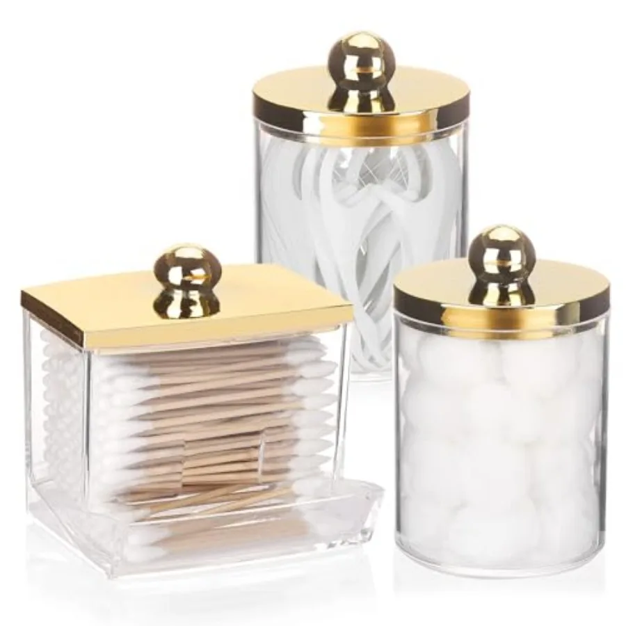 Cotton Ball and Qtip Organizer Apothecary Jar
