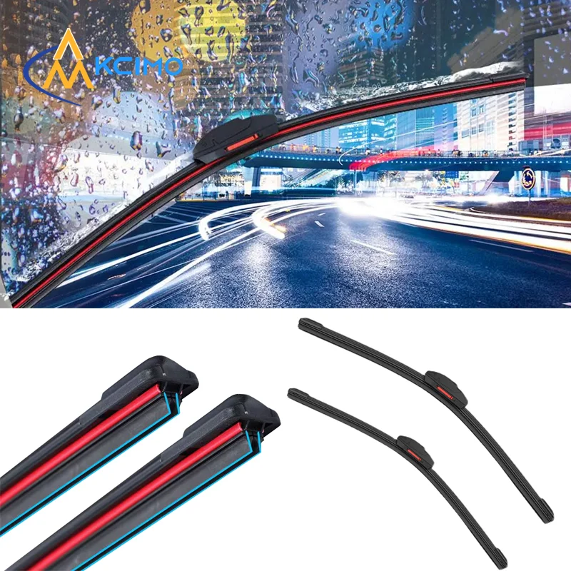 J/U Hook Windshield Wiper Blade Dual Rubber Strip Bracket‑free High Definition Windscreen Wiper 14
