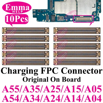 10 pz Ricarica FPC Connettore Per Samsung Galaxy A54 A34 A14 A04 A35 A55 A25 A15 A05s A24 Porta USB Del Caricatore di Bordo della scheda madre