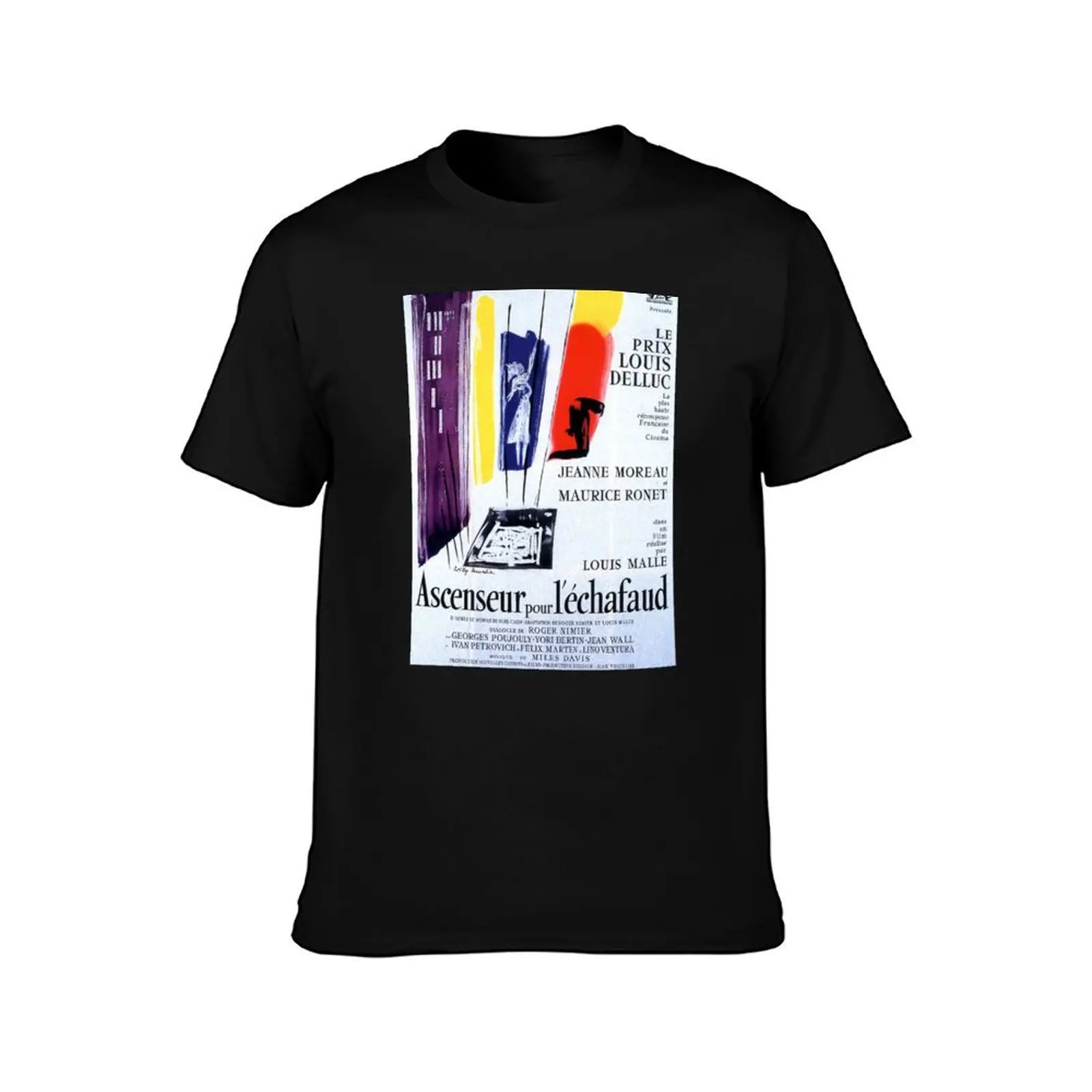 Malle Ascenseur pour lchafaud T-Shirt Summer Casual Cotton Tee Oversized Streetwear Tops Vintage Graphic Print 100% Cotton