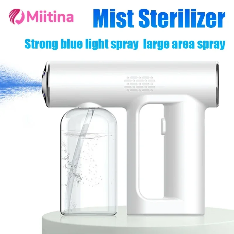 

Electric Nano Blue Light Sprayer Wireless USB Electric Aftershave Steam Spray Disinfection Gun Garden Atomizer Sanitizer Machine