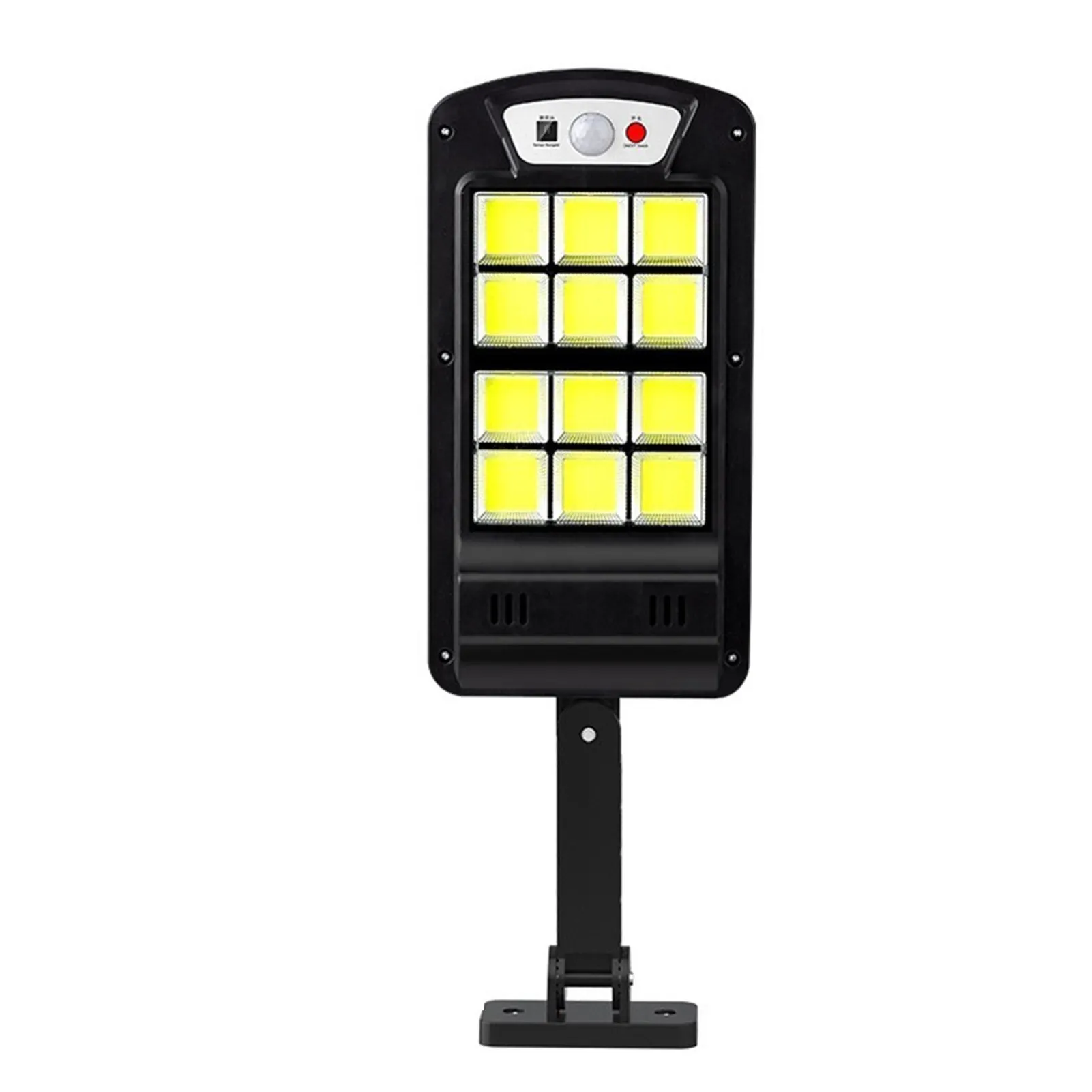 LED Solar-powered Motion Sensor Light with Remote Control 3 Modes Waterproof Large Size for Street Garden Fence Patio