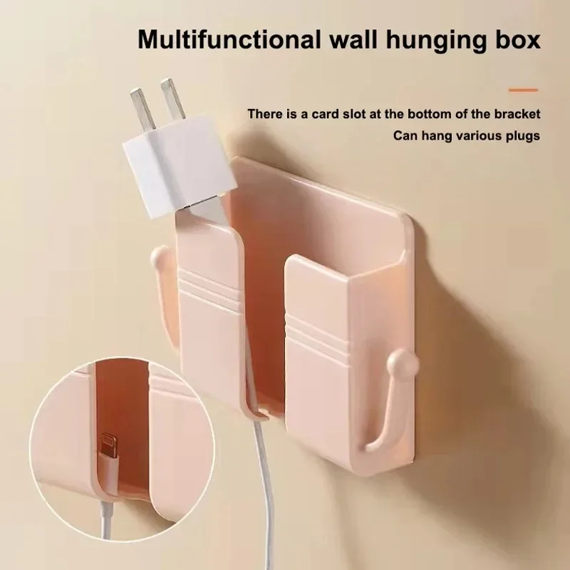 

1PCS Non Perforated Wall Phone Charging Bracket Bathroom Kitchen Bracket Wall Mounted Minimalist Remote Control Storage Rack