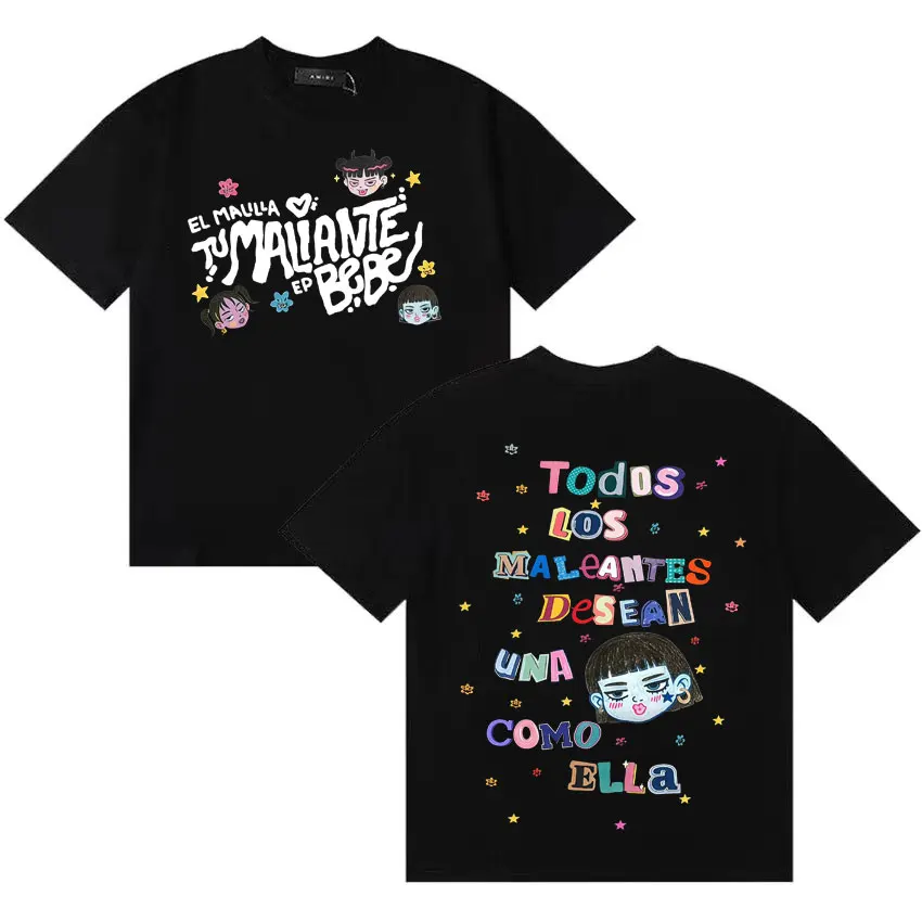 Singer El Malilla 2026 Trendy Graphics Merch T Shirt Mens women Hip Hop Short Sleeve Tshirt Casual Y2K T Shirt Teenagers
