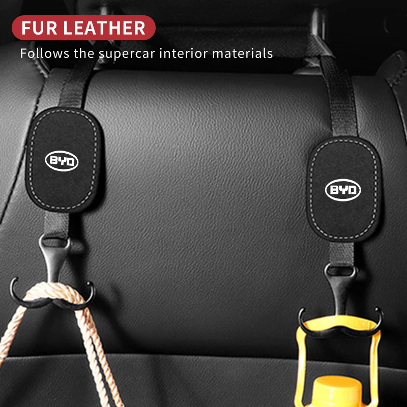 Quality Car Headrest Hook Rear Seat Hanging Dual Hook For BYD M6 G3 G5 T3 13 F3 F0 S6 S7 E5 E6 Tang Song Qing Yuan Max