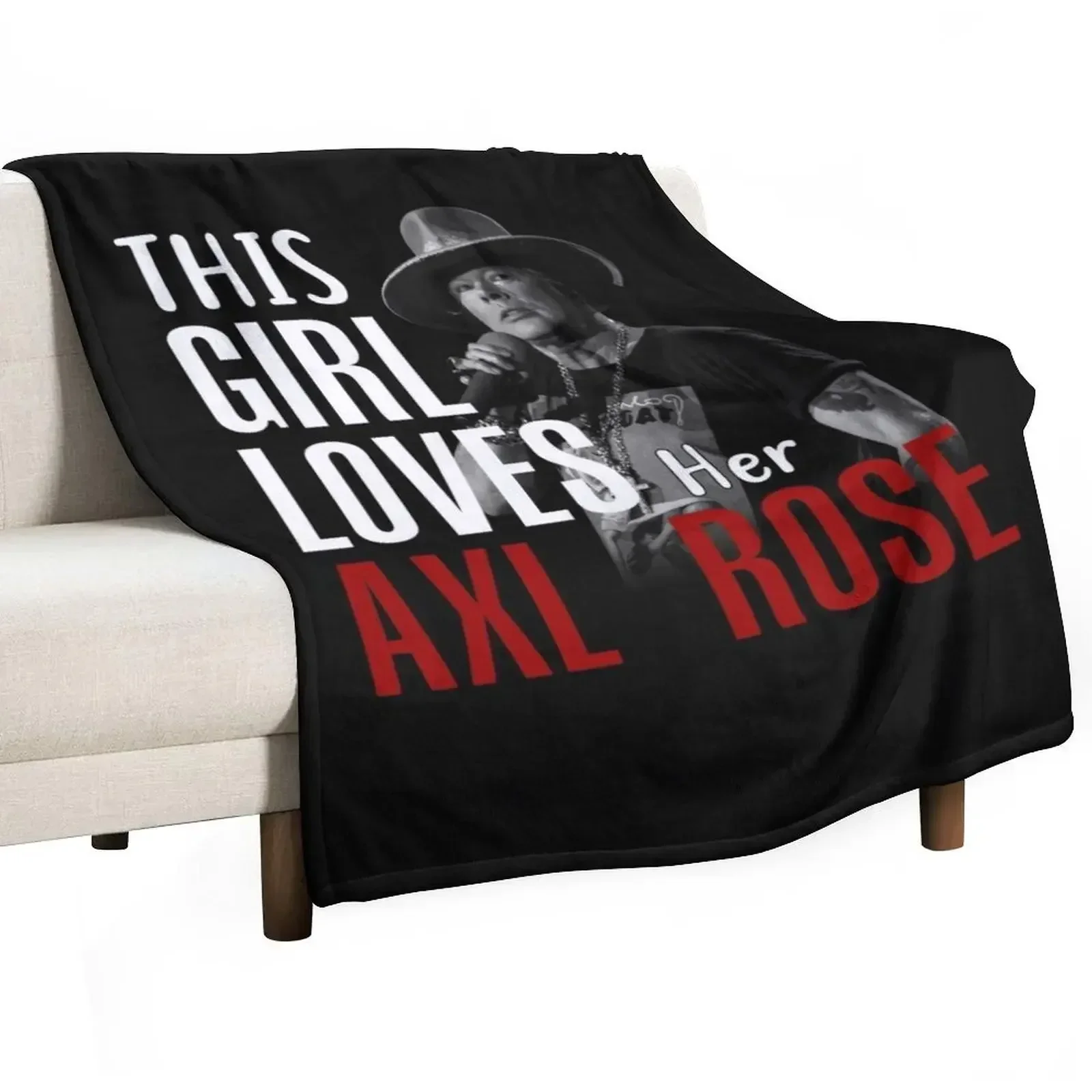 

This Girl Loves Her Axl Rose Throw Blanket heavy to sleep Sofa Quilt Stuffeds Baby Blankets