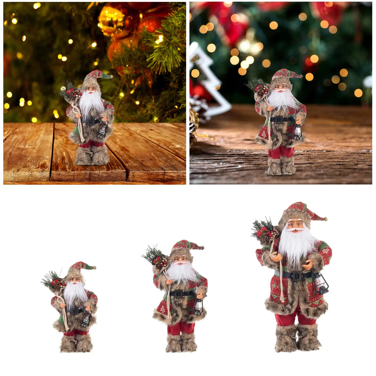 Staande Kerstman Ornament Santa Doll Xmas Decor Kerstman Beeldje