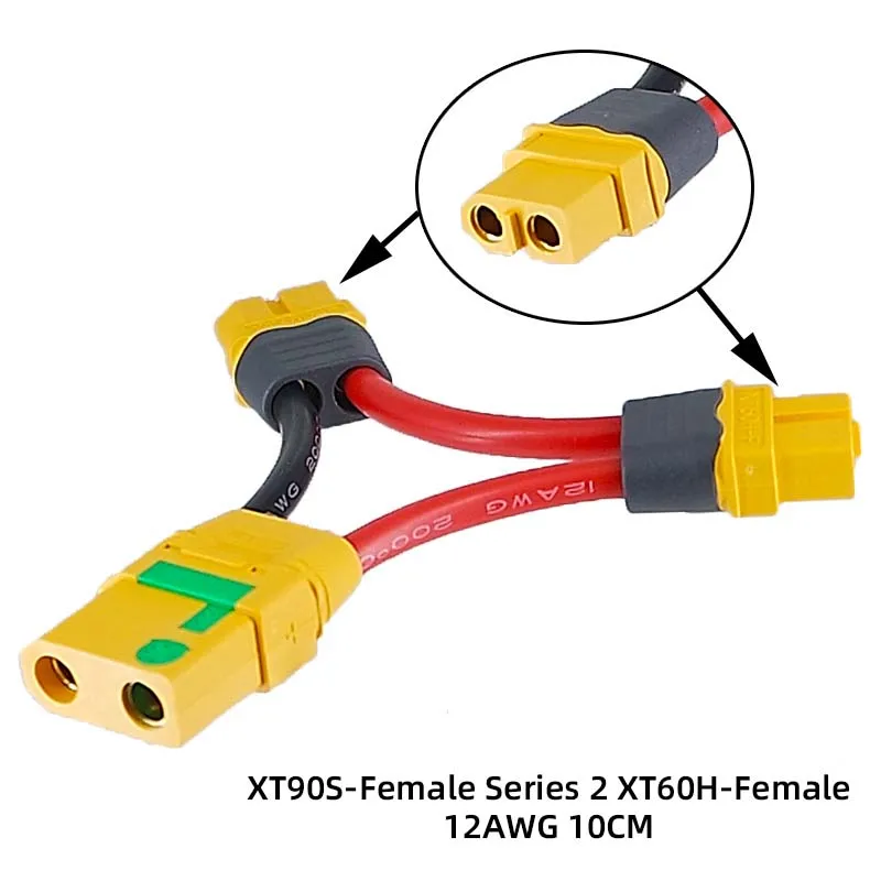 1PCS Amass XT90 XT60 Series Connection Cable Lithium Battery RC Model Drone ESC Boost Cable Connector 10CM 12AWG