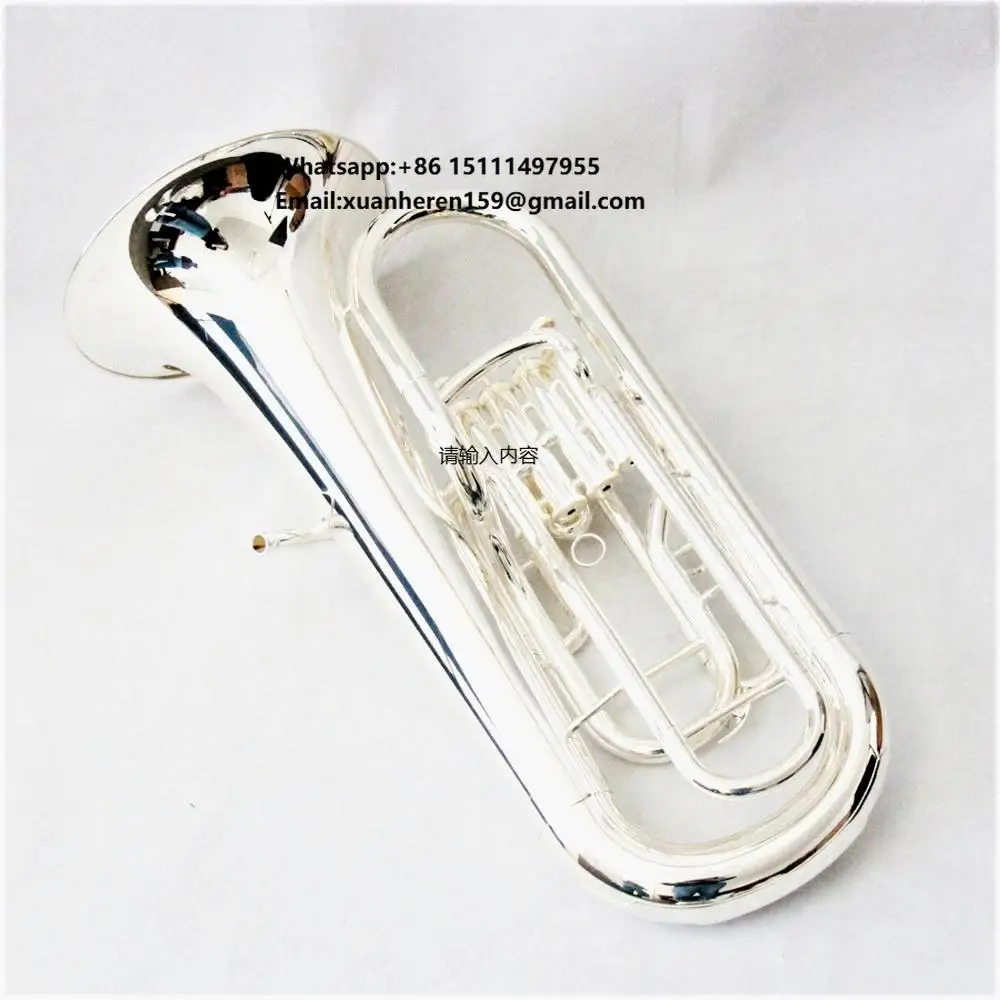 High Quality Euphonium Horn Chinese Silver Euphonium Instrument Silver Plated  Brass Instruments 4valves Euphonium