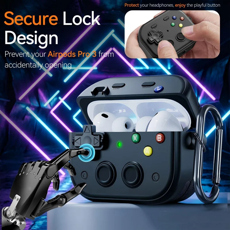 Case For AirPods Pro 3 2025/AirPods 4/4th Gen 3D Game Design Shock-Proof Protective Case For AirPods 4 Pro Pro 3 Cleaning Kit