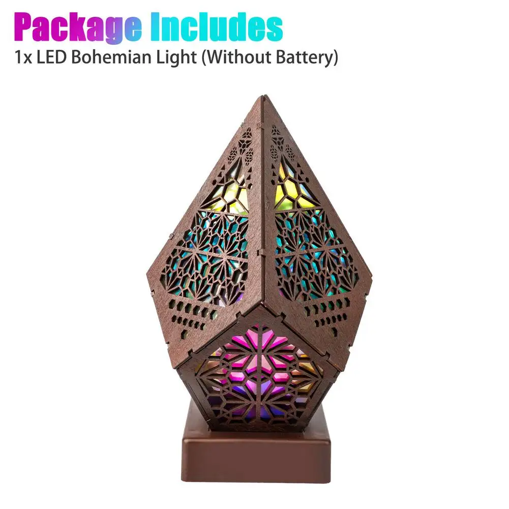 Wooden Led Projection Mosaic Lamp Colorful Diamond Multipurpose Polar Star Floor Lamp Night Light Bohemian Lamp Decor stehlampe