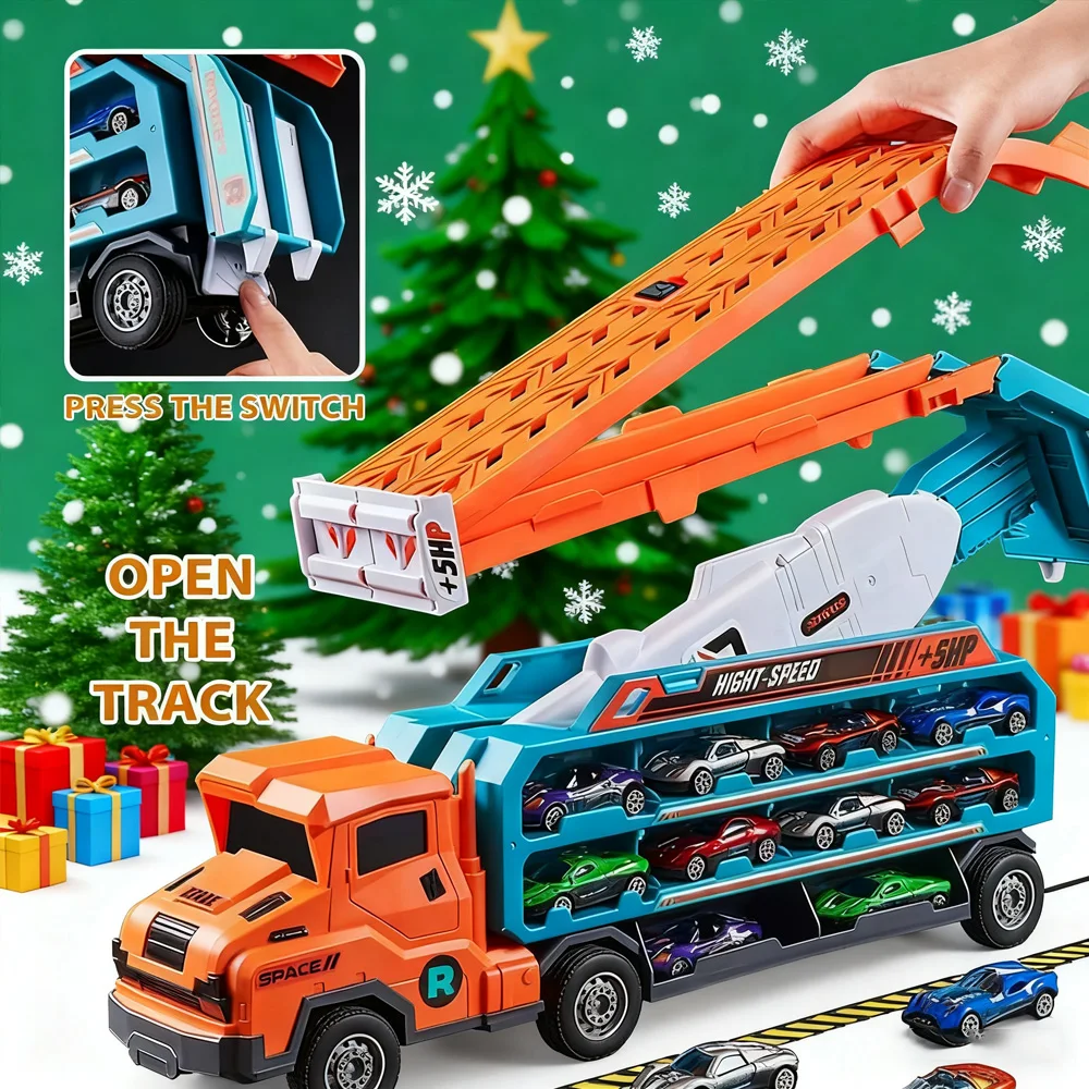 Zestaw torów wyścigowych 3D dla chłopców i dziewcząt, składana konstrukcja, idealny prezent świąteczny, zabawka edukacyjna.