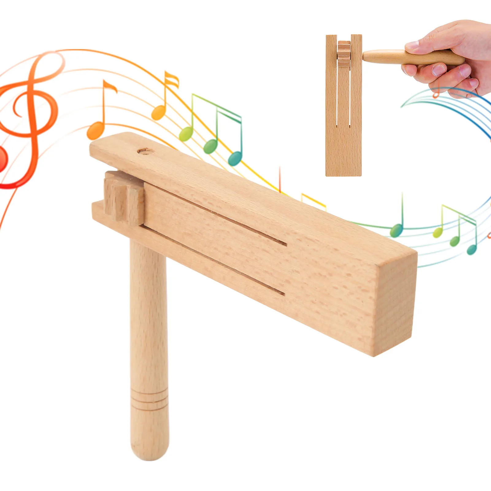 صانع الضوضاء السقاطة الخشبية أورف صانع الضوضاء اليد حشرجة الموت لعبة للأحداث الرياضية والاحتفالات الألعاب #1