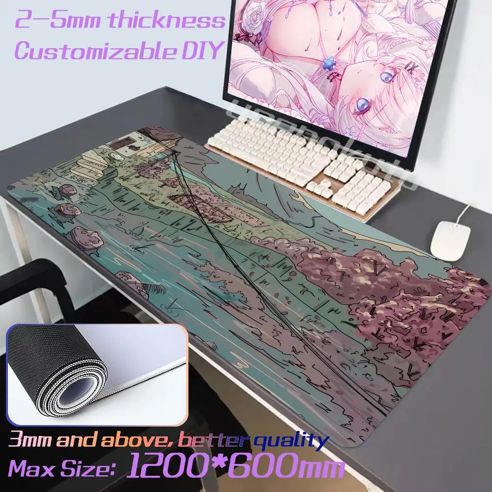 Cute Ocean Jellyfish Mouse Pad New Arrival Large Game L XL XXL 900x400mm Kawaii Game Mouse Pad Size Suitable for Keyboard Pad