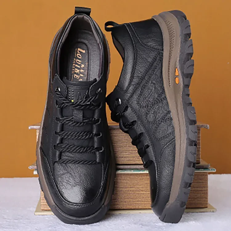 Leather Casual Men Shoes Comfortable Sneakers Casual shoes Walking Footwear Winter Boots Lac-up Mens Vulcanize Leather Shoes