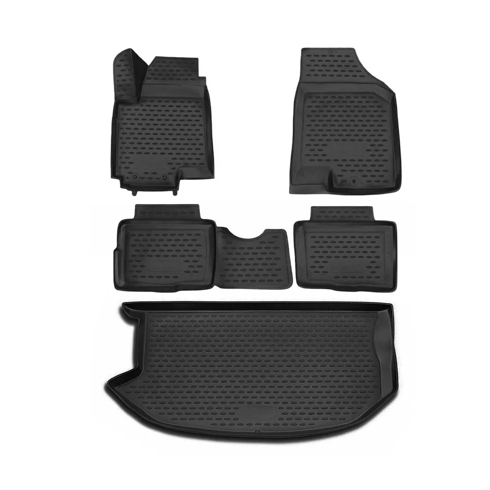 

Custom Floor Mats & Cargo Liners for Kia Soul 2010-2013 Black 5 Pcs United States