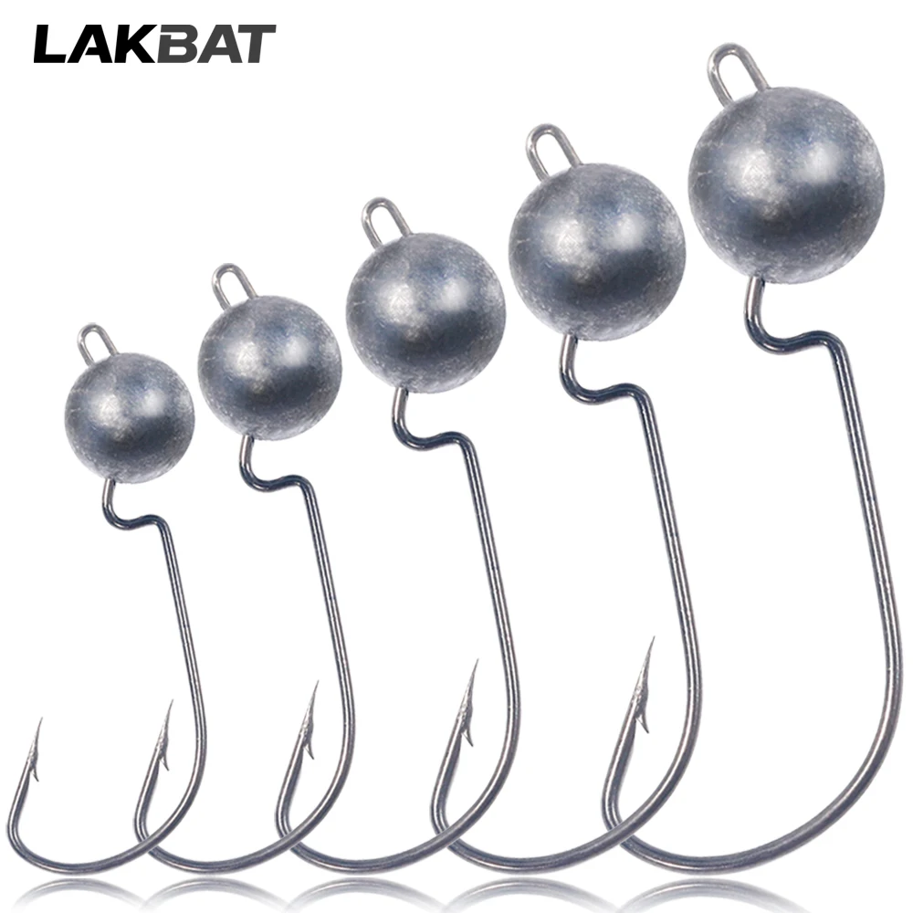 LAKBAT Strength Jig Head Hook 3.5g 5g 7g 10g 14g Offset Shar