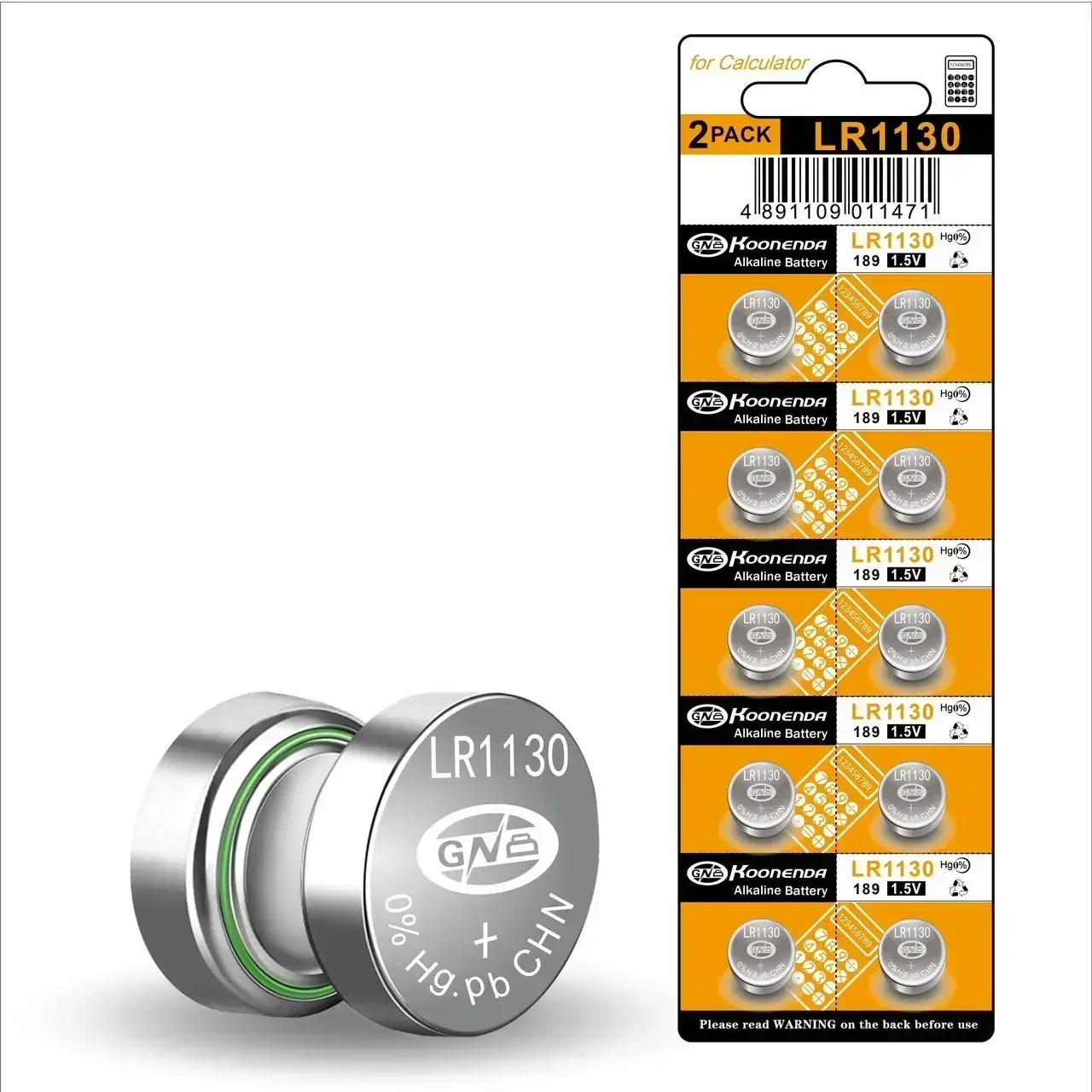 Muntcel Batterij Ag10/Lr54/389a/189/Lr1130/L1131 1.55V Wordt Gebruikt In Rekenmachines, Thermometers, Elektronische Horloges