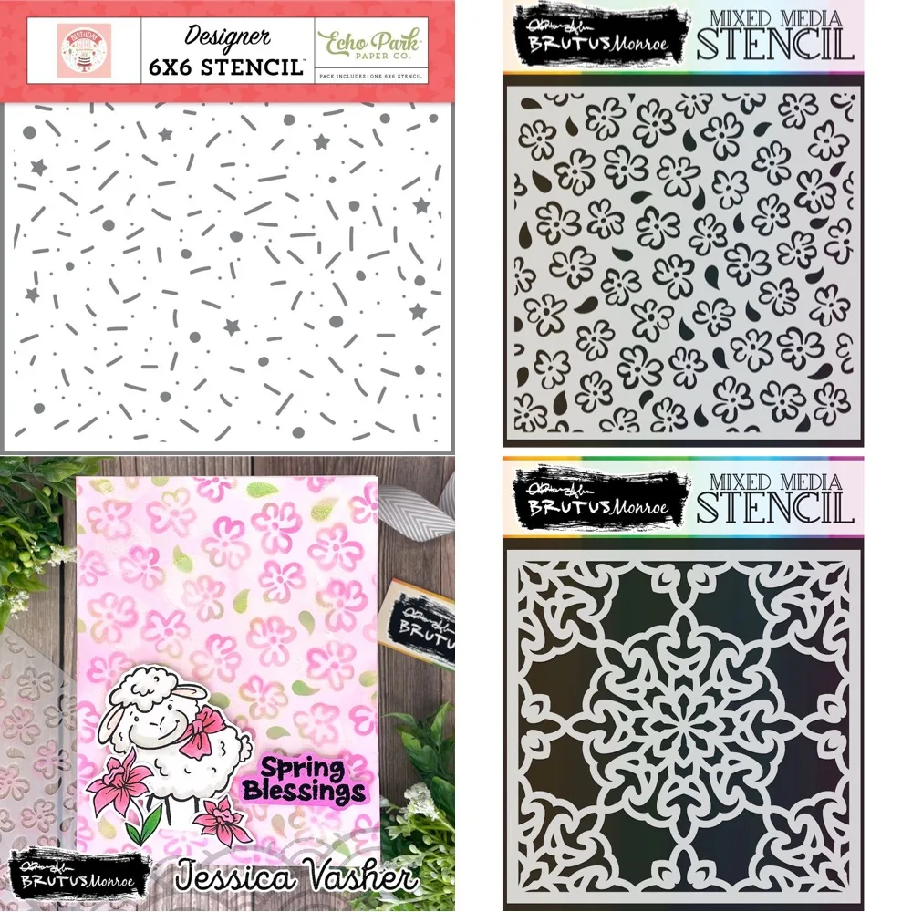 2025 New Stencil For DIY Scrapbooking Crafts Maker Photo Album Template Handmade Decoration Tulip and Clouds Festive Atmosphere