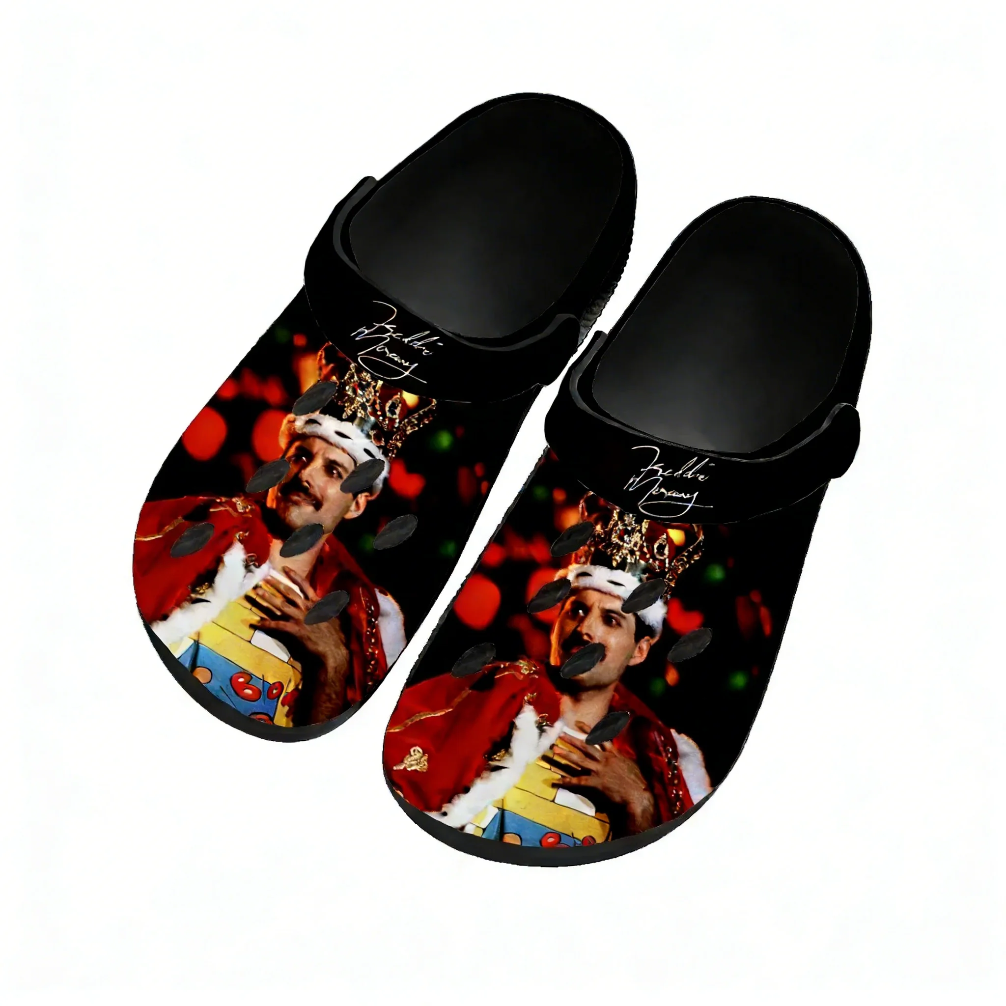 

Freddie Mercury Water Shoes Mens Womens Comfortable Fashion Home Garden Clogs Customizd Sandals Beach Breathable Hole Slippers