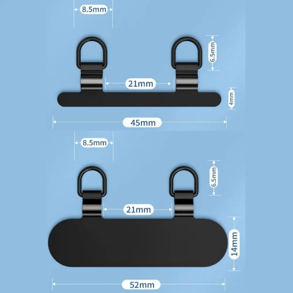 New Stainless Steel Phone Lanyard Patch Clips 2 Hooks Replacement Metal Gasket Ultra-thin Phone Lanyard Connecter