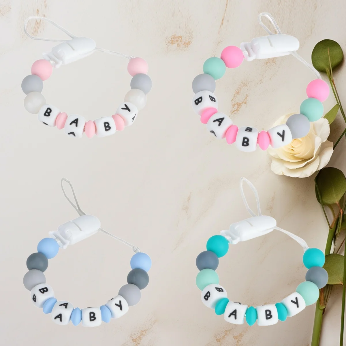 Baby Handgemachte Schnuller Kette Clip Dummy Nippel Halter Clips Babys Silikon Zahnen Kette Spielzeug Geschenke Für Nette Baby Zubehör