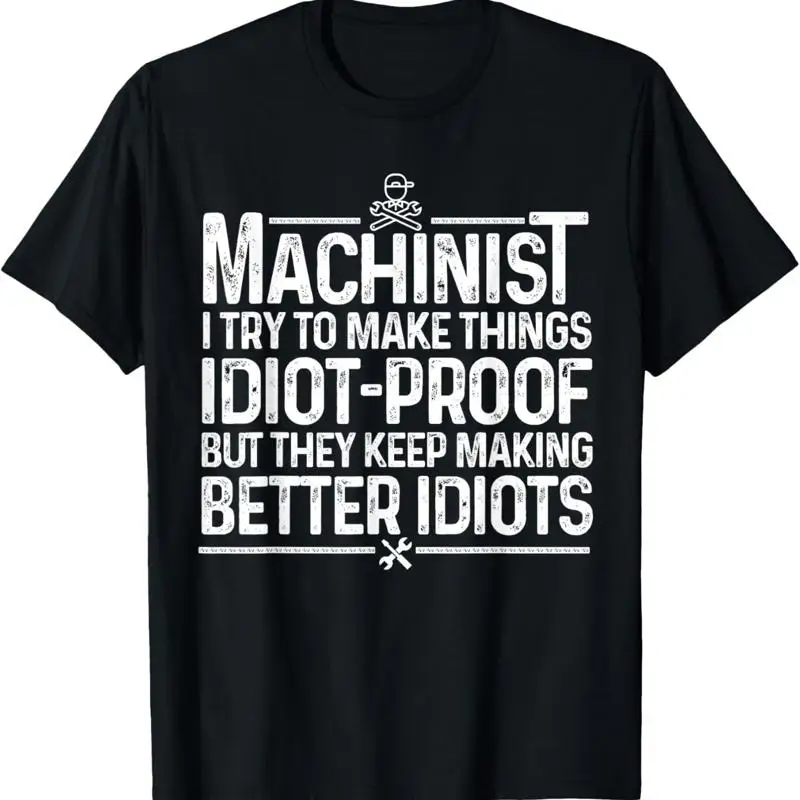 T-shirt drôle pour hommes, design de machiniste, pour papa, ouvrier de machine, ouvrier de chantier
