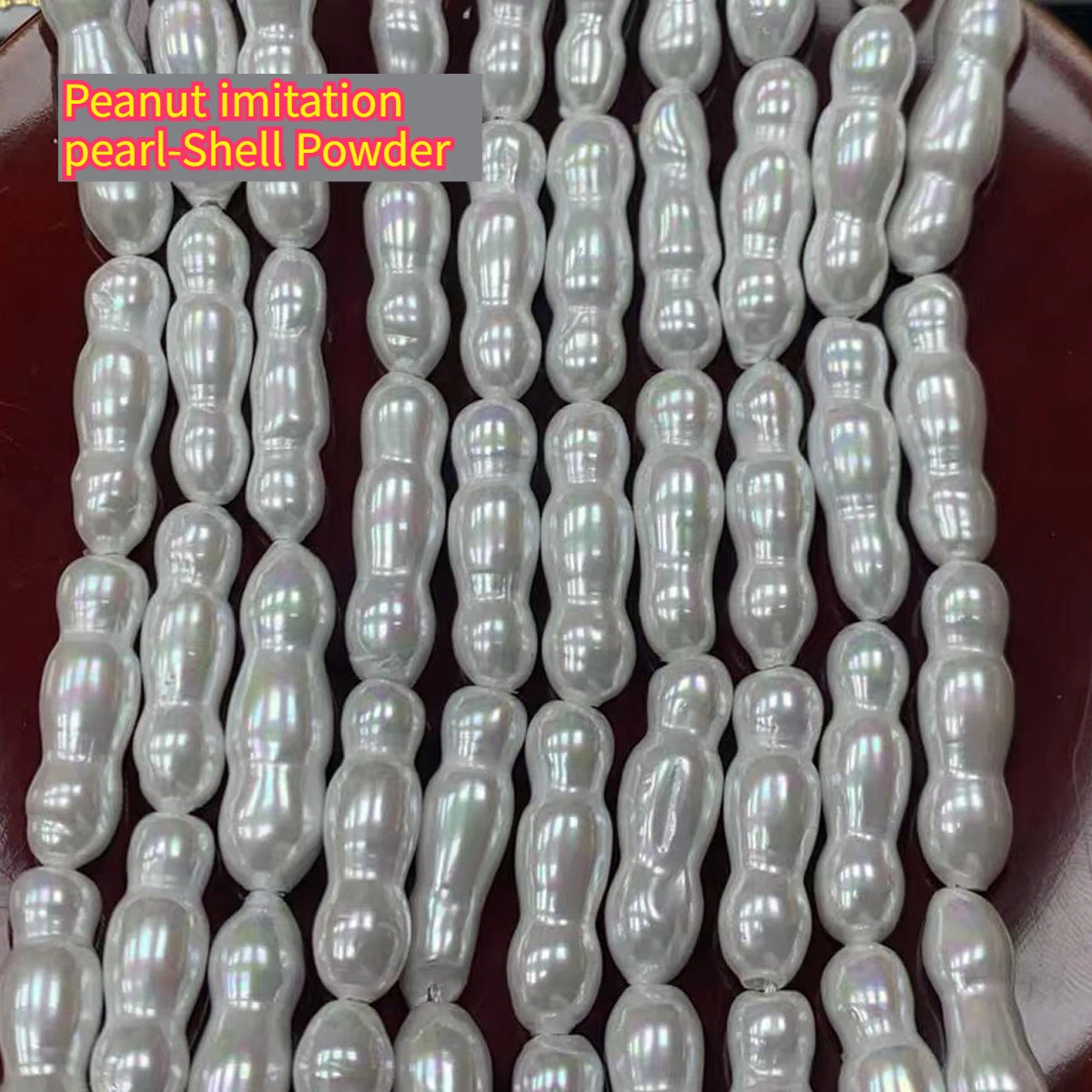 

Peanut Imitation Pearl Shell Powder Pearl Isolation Beads 7x28mm For Jewelry Making DIY Necklace Earrings Chain Accessory