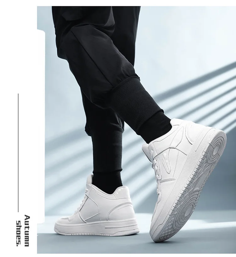 Breathable Waterproof Flat bottom Durable Fashionable Long lasting Mens heightening shoes Increase by 4/6/8/10 centimeters