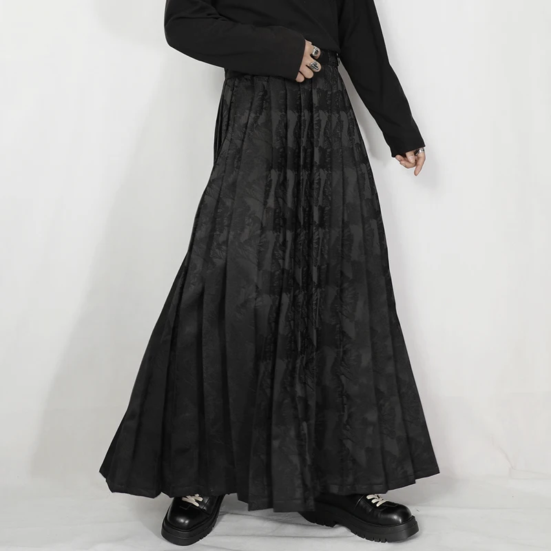 NDNBF style homme 2024 new Hanfu horse face skirt for daily commuting, unisex A-line skirt, one piece long skirt