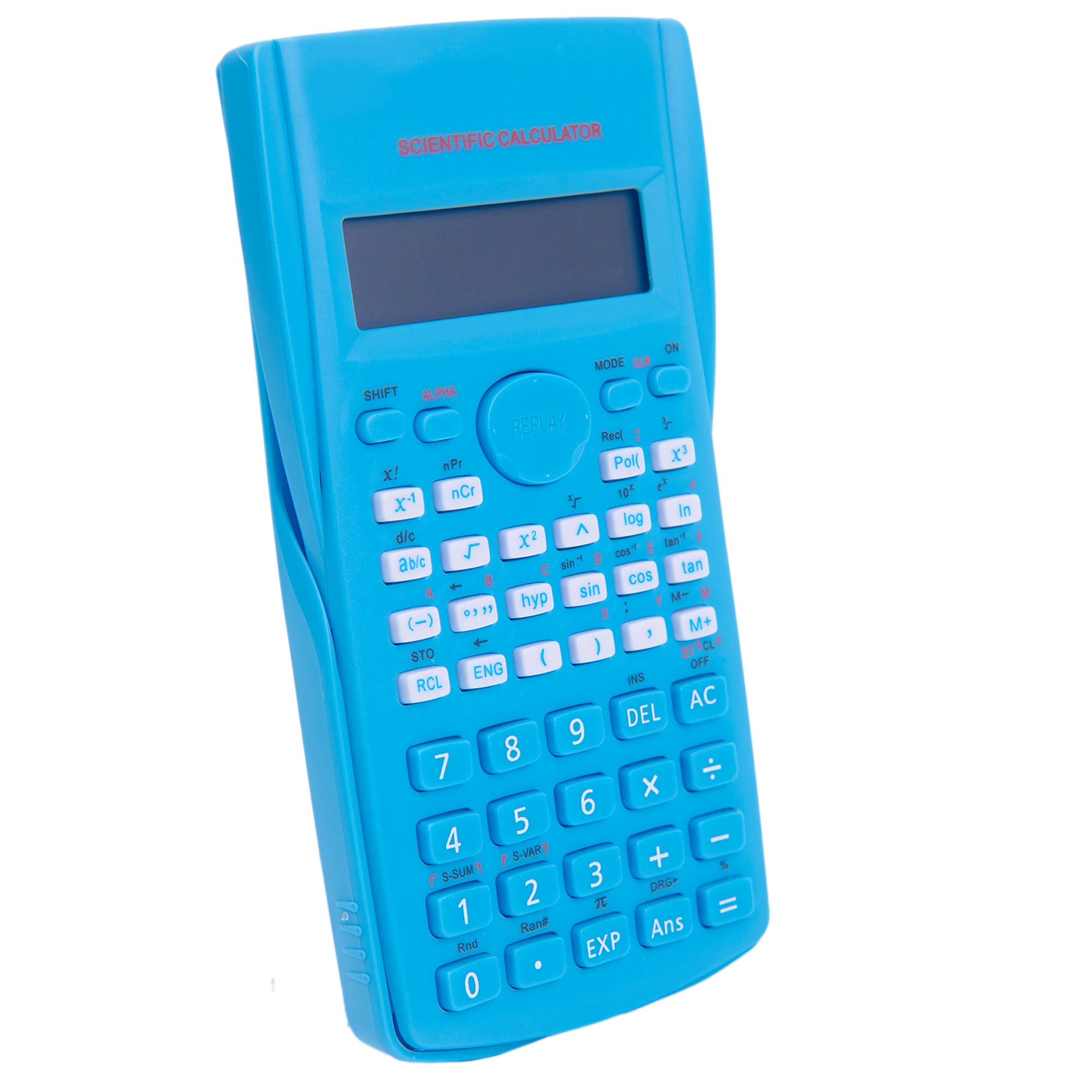 12 Digits 2 Lines 240 Functions Portable Scientific Calculator With Office School Engineering Multifunction Protective Cover