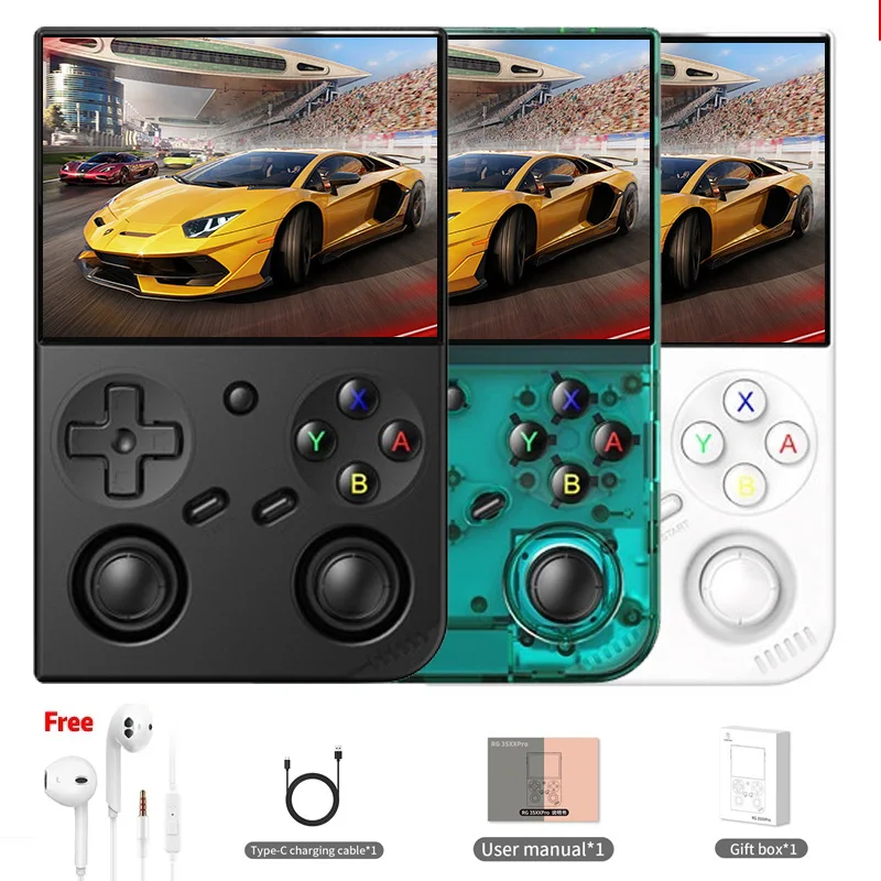 Портативная игровая консоль RG35XXPro в стиле ретро, игровой плеер с открытым исходным кодом, поддержкой Wi-Fi RixelHK, HD-телевизором и потоковым контроллером