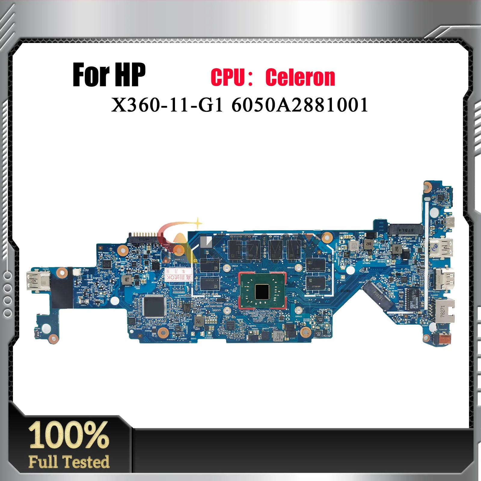 6050A2881001 Laptop Mainboard For HP ProBook X360 11 G1 EE Laptop Motherboard 917103-601 917104-501 With N3450 N4200 4G/8G RAM 1