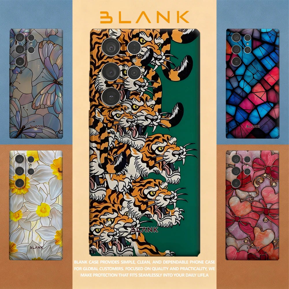 Stacked Tigers For Samsung Galaxy S26 S25 S24 A56 A36 Phone Case Protection Cover for Women Girl Blank