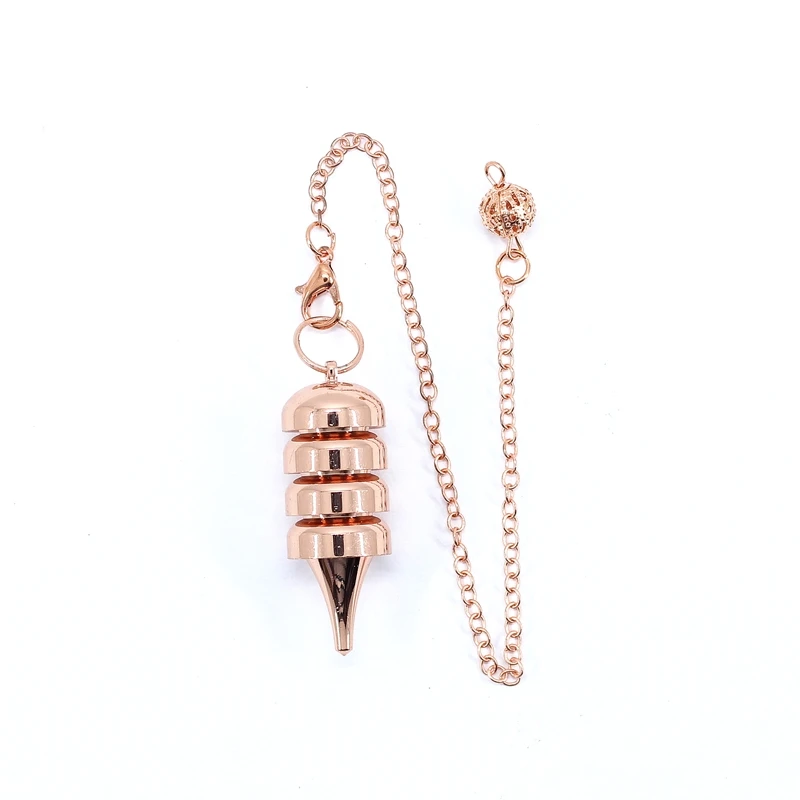 Metal Gyro Pendulum Pendulos For Dowsing Divination Reiki Antique Gold Rose Gold Silver Copper Colour Pendulos Radiestesia