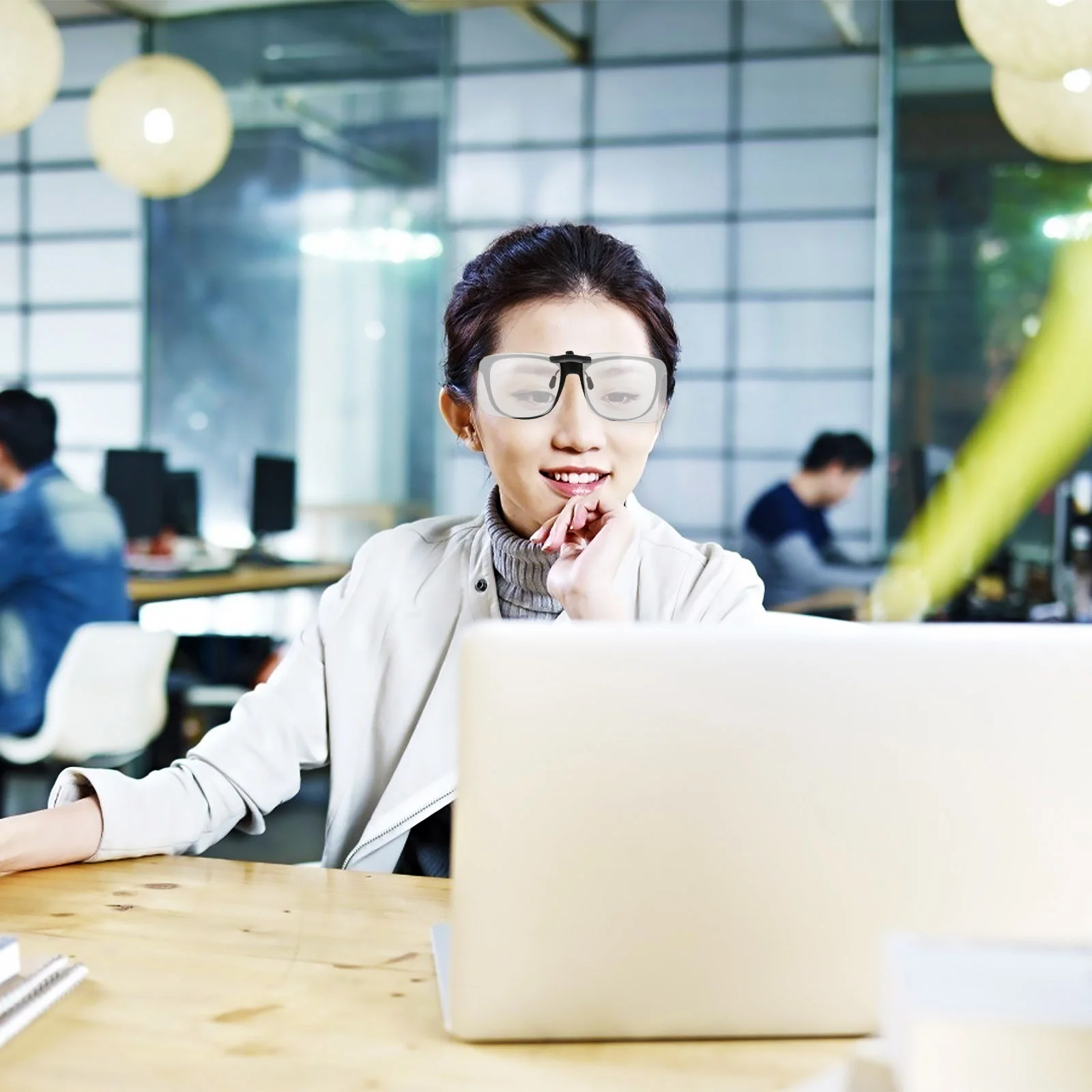 

Blue Light Blocking Clip-On Glasses Unisex Thin Lightweight Uv Protection Eyewear Clip For Computer Gaming Glasses Accessories