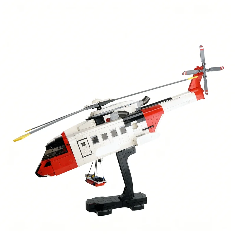 1343 Teile MOC SAR Queen Helikopter Stadtmodell Bausteine Konstruktionsspielzeug Kreative Idee Bildung Weihnachtsgeschenk Bausteine für Kinder