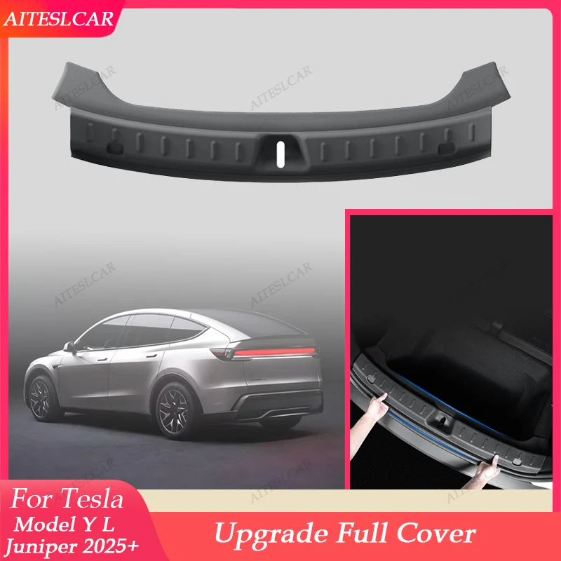 Protetor de Para-choque Traseiro para Tesla Model YL Juniper 2025, Tapete Protetor de Porta-Malas, Protetor de Soleira, Organizador de Carga, Acessórios de Viagem