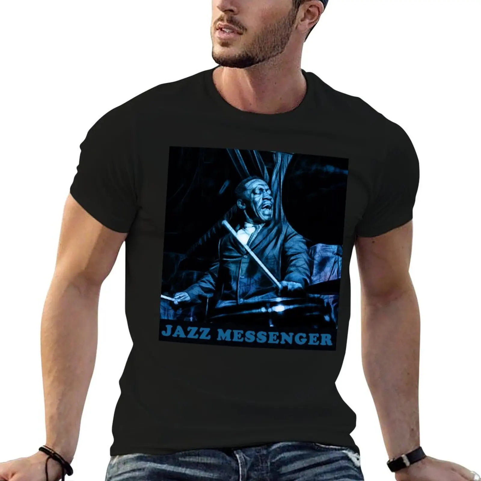 

Art Blakey - Jazz Messenger T-Shirt t shirts for man slim fit cotton t shirt pack T-Shirt