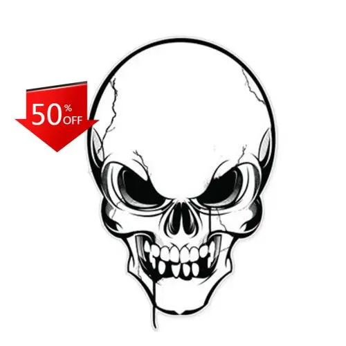 

Skull Scary Terror Death Cool Truck Walls Car Camper Van Decoration Cute Trendy Funny