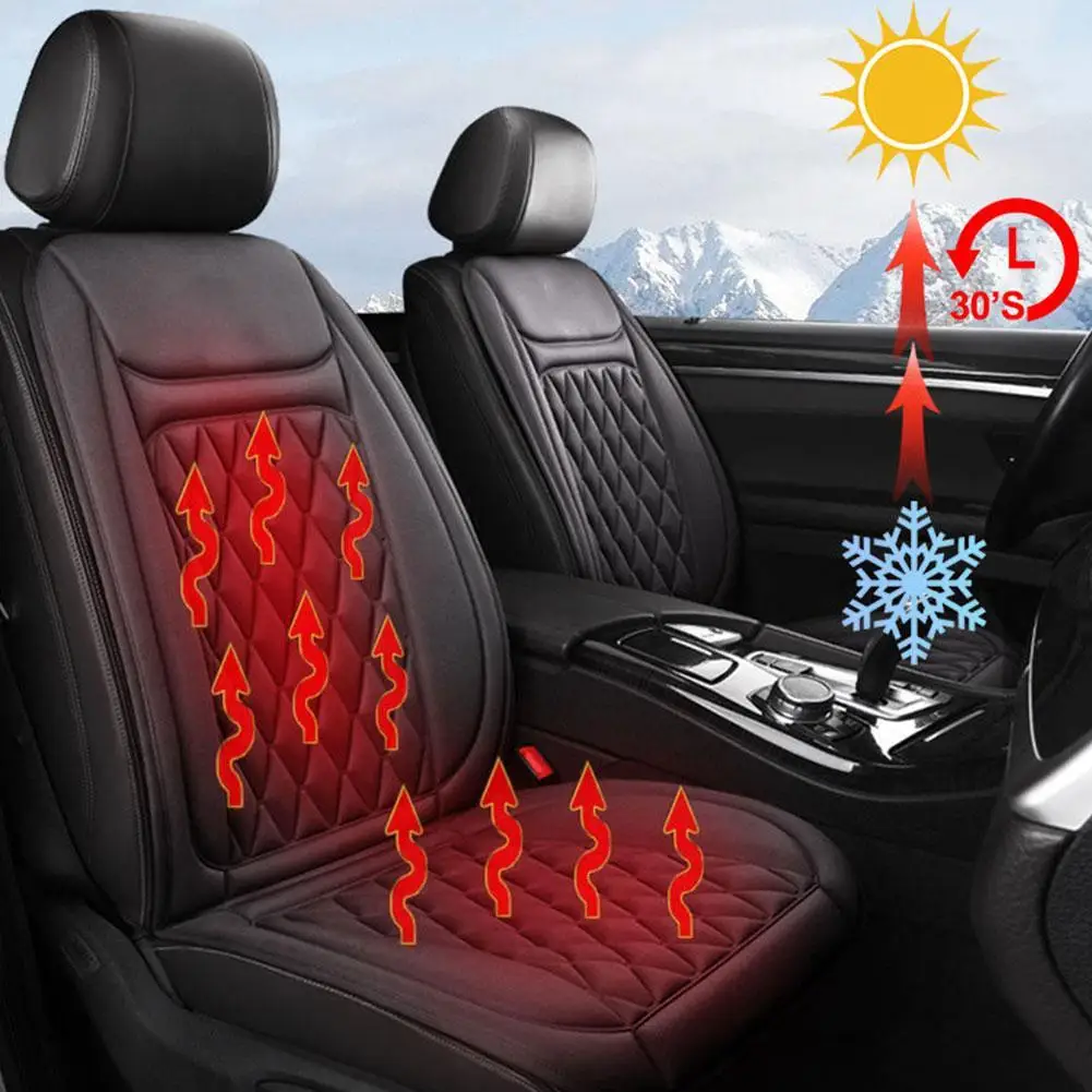 12-24v Heated Car Seat Cover 30' Fast Car Seat Heater Cloth/Flannel Heated Car Seat Protector 25W Seat Heating Cover Car Seat