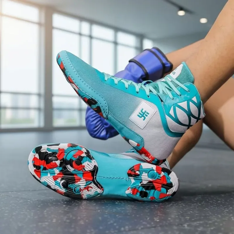 Designer Brand Wrestling Shoe Hard-Wearing Fighting Shoes Mesh Breathable Boxing Sneakers Anti-Slippery Training Shoe Men Ladies