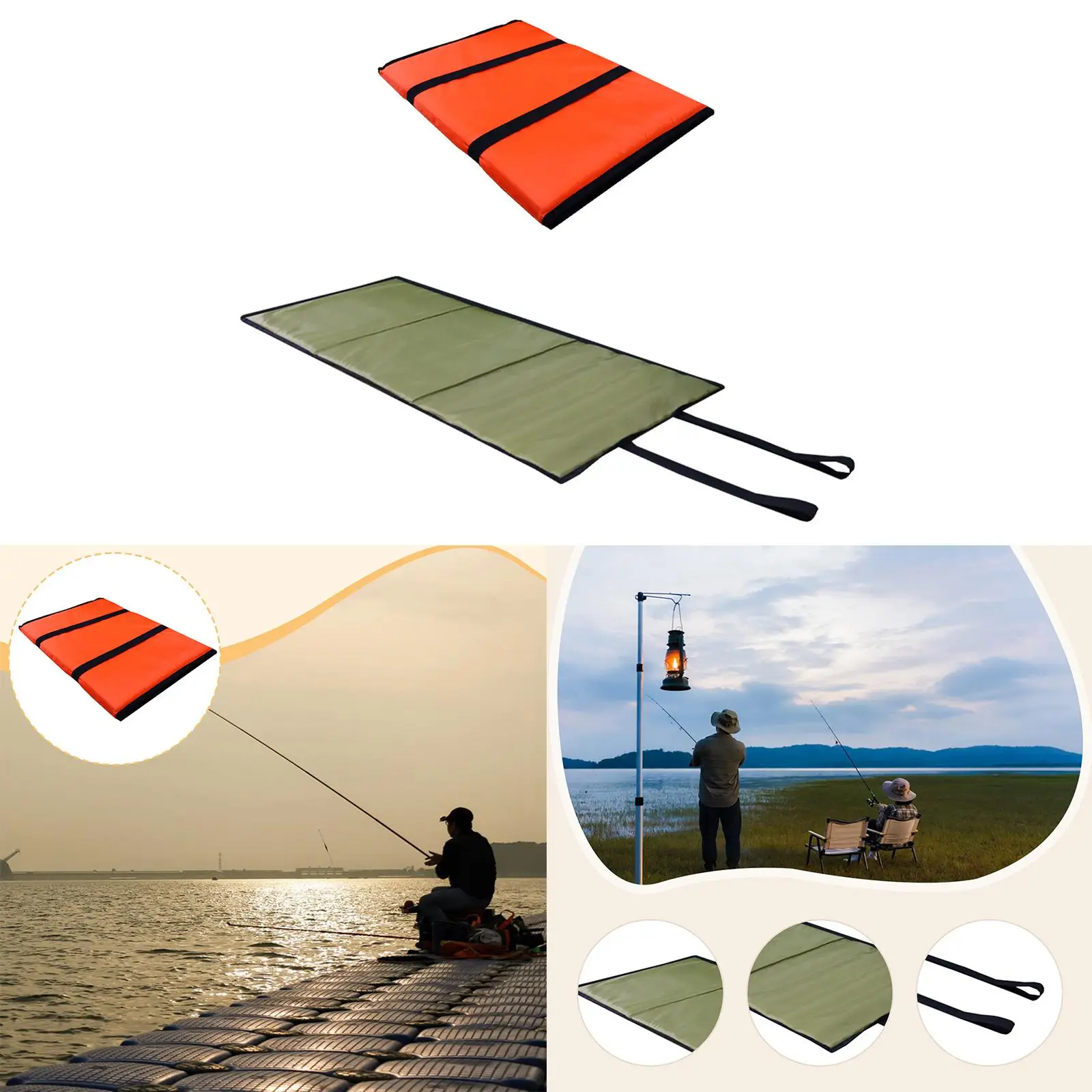 Tapete de desengate para pesca, portátil, durabilidade premium, multifuncional, leve, à prova d'água, prático, almofada dobrável