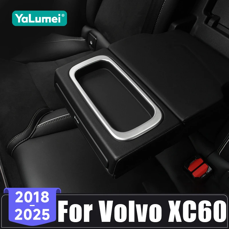 Für Volvo XC60 2018 2019 2020 2021 2022 2023 2024 2025 Auto Hinten Rücksitz Wasser Tasse Halter Trim Abdeckung anti Schmutzige Zubehör