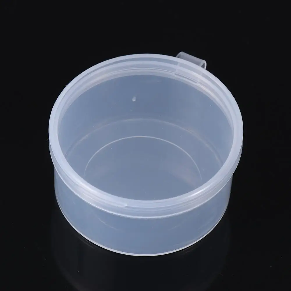 Plastic Round Hardware Case Beads Container Jewelry Organizer Case Small Storage Box Pill Chip Box