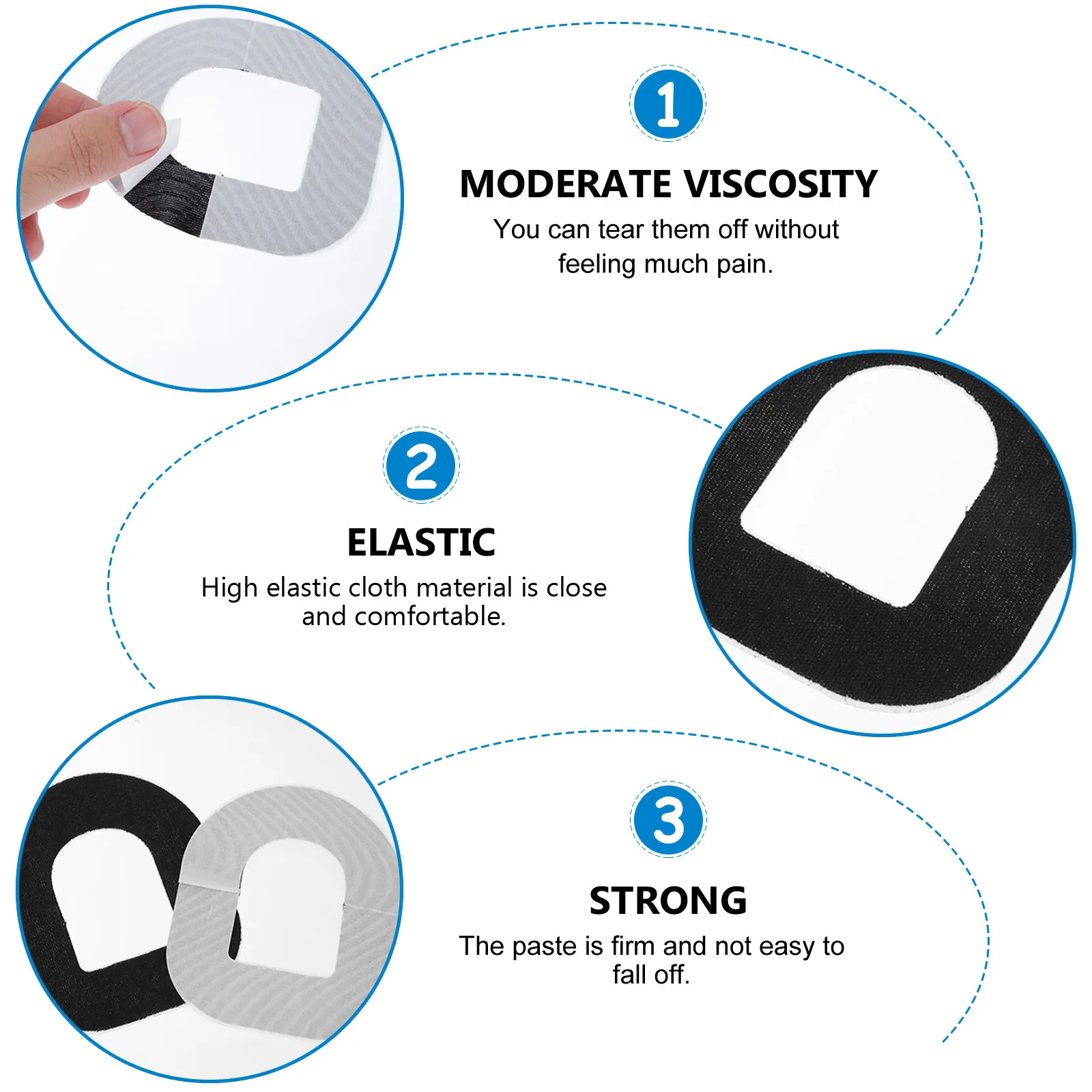 

10 шт. спортивных водонепроницаемых самоклеящихся фиксирующих наклеек-датчиков для тела, долговечные и надежные