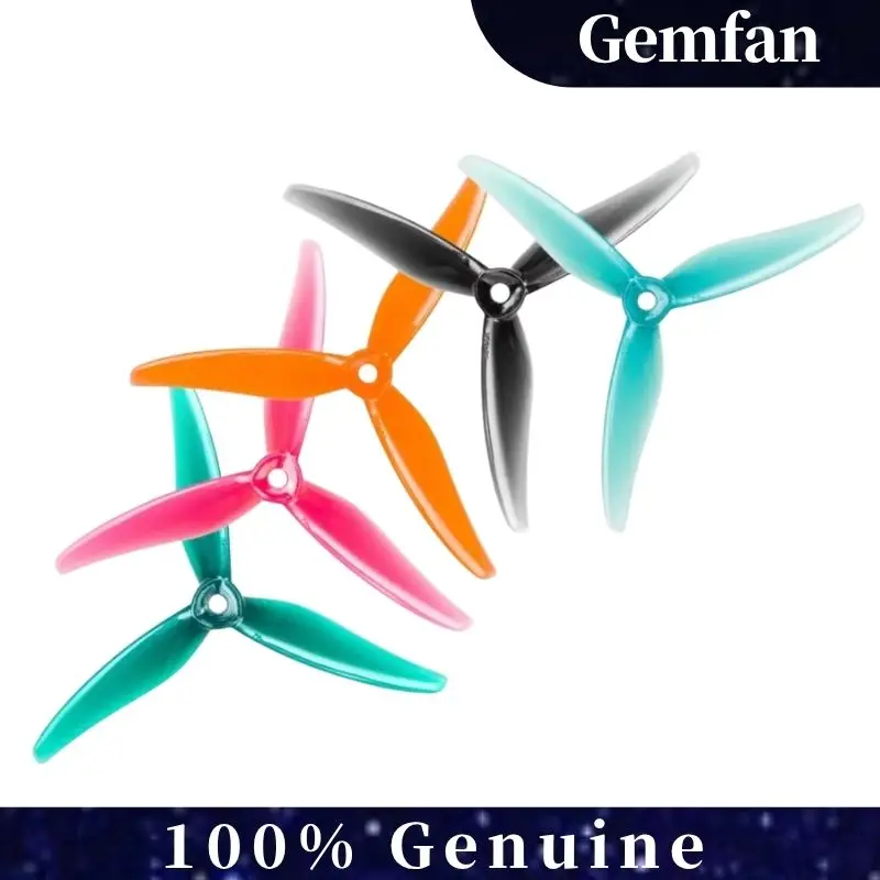 

Gemfan Hurricane Series Propeller, 51466 V2 5x4.6 3-Blade 2 Pairs for Balanced Agility in FPV Racing & Freestyle
